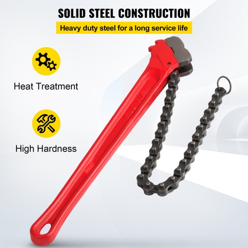 Chain Wrench Pipe 36inchHeavy Duty Oil Filter Chain Wrench Capacity 412