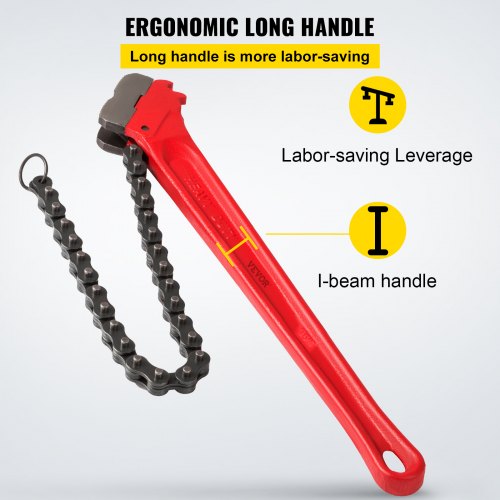 Chain Wrench Pipe 36inchHeavy Duty Oil Filter Chain Wrench Capacity 412