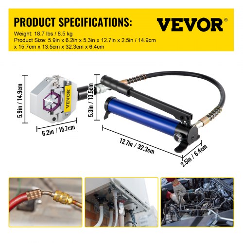 Manually Operated AC Hose Crimper FS7842B Separable Hydraulic Hose Crimper
