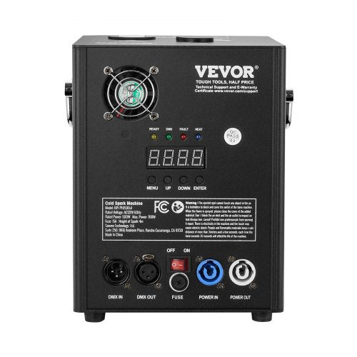 Cold Spark Machine 500W Output Fireworks Controller 6613ft Adjustable