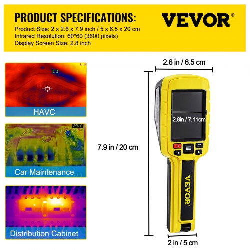 Thermal Imaging Camera 60x60 3600 Pixels IR Resolution Infrared Camera
