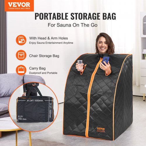 Portable Sauna Tent 1050W Personal Sauna Kit for Home Spa Detoxify