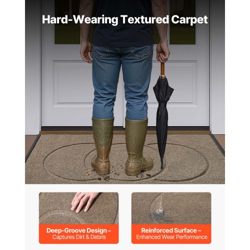 Front Door Mat 47 x 32 in Commercial Floor Mat for Indoor and Outdoor