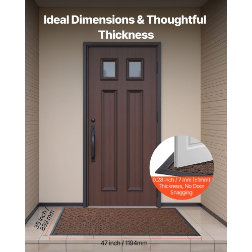 Front Door Mat 47 x 35 in Commercial Floor Mat for Indoor and Outdoor