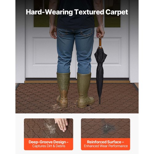 Front Door Mat 47 x 35 in Commercial Floor Mat for Indoor and Outdoor