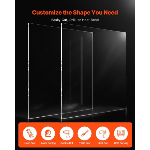 Plexiglass Acrylic Sheet 2Pack Plastic Sheets 24 x 36 Inch 14 Inch Thick
