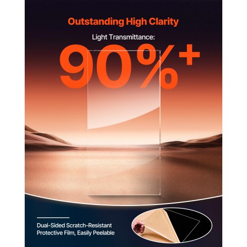 Plexiglass Acrylic Sheets 2Pack Plastic Sheet 24 x 48 Inch 18 Inch Thick