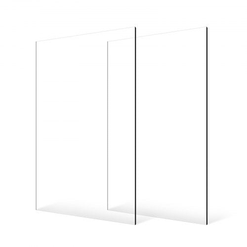 Plexiglass Acrylic Sheets 2Pack Plastic Sheet 24 x 48 Inch 18 Inch Thick