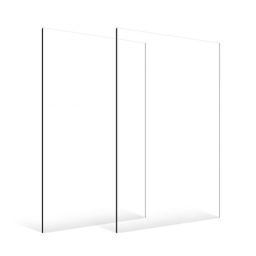 Plexiglass Acrylic Sheets 2Pack Plastic Sheet 24 x 48 Inch 18 Inch Thick
