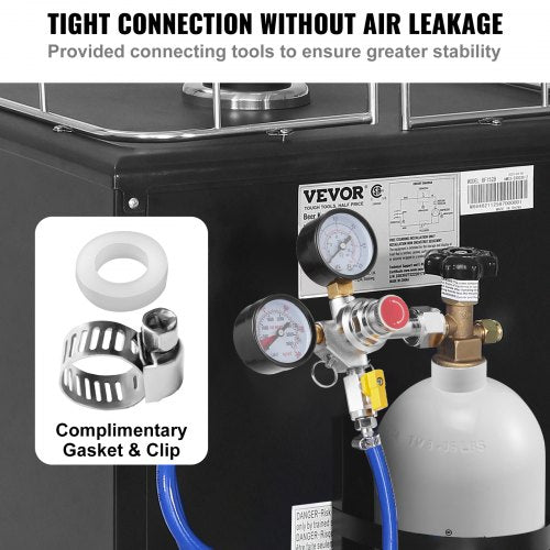 Double Gauge Regulator CO2 Regulator Gauge with 060PSI Heavy Duty CO2