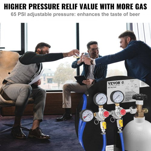 Triple Gauge Regulator CO2 Regulator Gauge with 060PSI Heavy Duty CO2