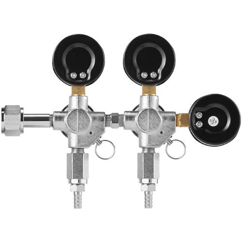 Triple Gauge Regulator CO2 Regulator Gauge with 060PSI Heavy Duty CO2