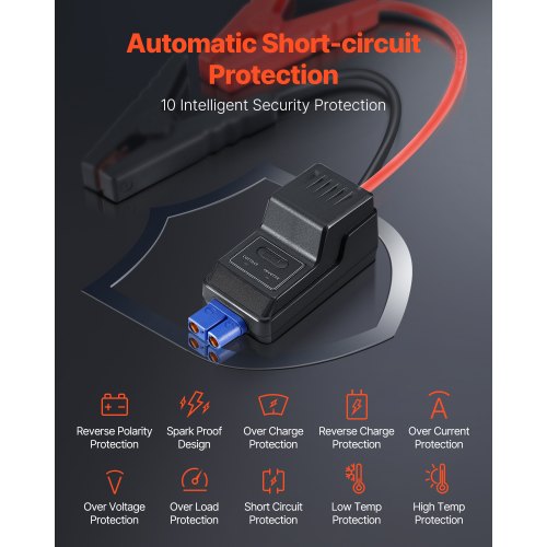 Jump Starter 3000A Peak Car Battery Starter Power Pack Portable Battery