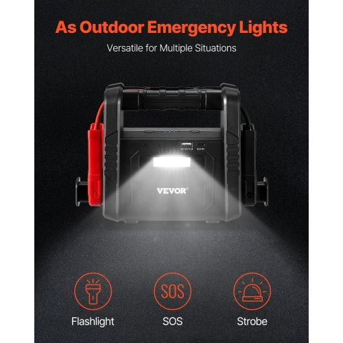Jump Starter 4000A Peak Car Battery Starter Power Pack Portable Battery
