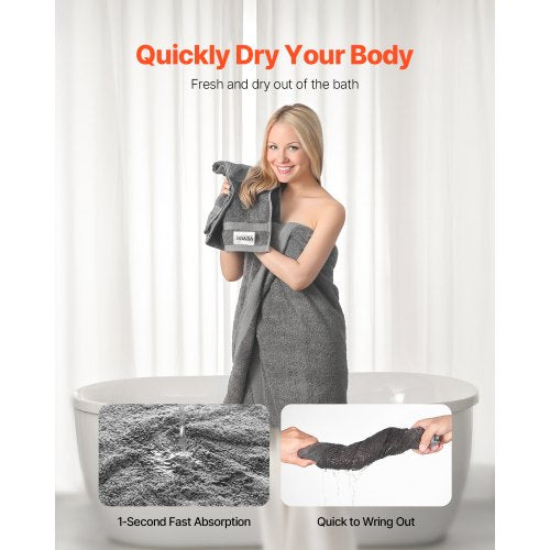 6Piece Towel Set 600 GSM 100 Cotton Towels for Bathroom 2 Bath Towels 2