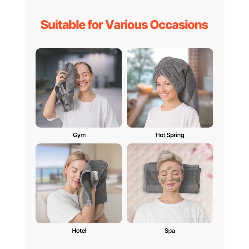 6Piece Towel Set 600 GSM 100 Cotton Towels for Bathroom 2 Bath Towels 2