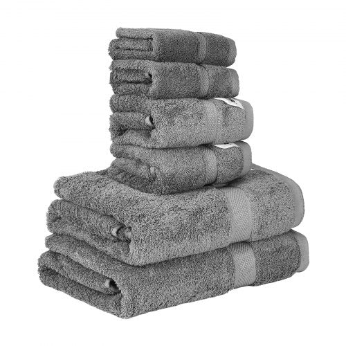 6Piece Towel Set 600 GSM 100 Cotton Towels for Bathroom 2 Bath Towels 2