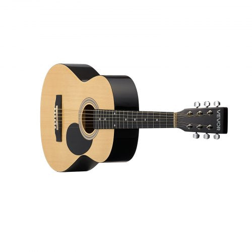 Dreadnought Acoustic Guitar 36 in 6String Natural Solid Top Guitar