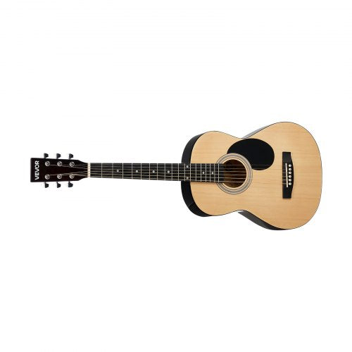 Dreadnought Acoustic Guitar 39 in 6String Natural Solid Spruce Top