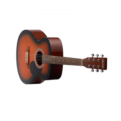 Dreadnought Acoustic Guitar 40 in 6String Sunburst Solid Top Guitar