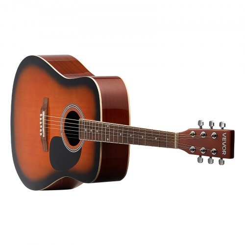 Dreadnought Acoustic Guitar 41 in 6String Sunburst Solid Spruce Top