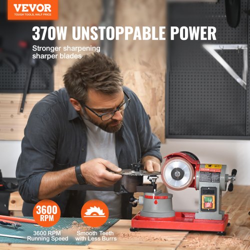 Circular Saw Blade Sharpener 370W 3600RPM Rotary Angle Mill Grinder Saw