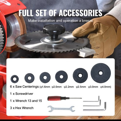 Circular Saw Blade Sharpener 370W 3600RPM Rotary Angle Mill Grinder Saw