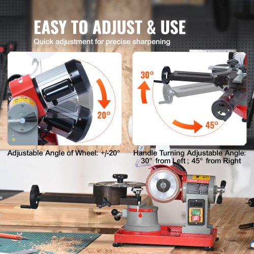 Circular Saw Blade Sharpener 370W Saw Blade Grinding with Water Injection