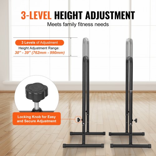 Dip Bars 440 lbs Capacity Heave Duty Dip Stand Station with Adjustable