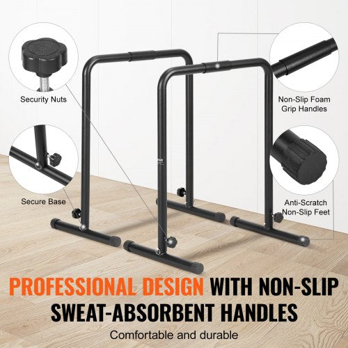 Dip Bars 440 lbs Capacity Heave Duty Dip Stand Station with Adjustable
