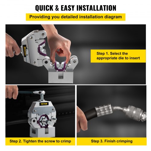 Manually Operated AC Hose Crimper HydraKrimp 71550 Manual AC Hose Crimper