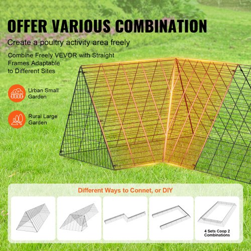 Chicken Tunnels 287 x 787 x 242 inchLxWxH Chicken Tunnels for Yard