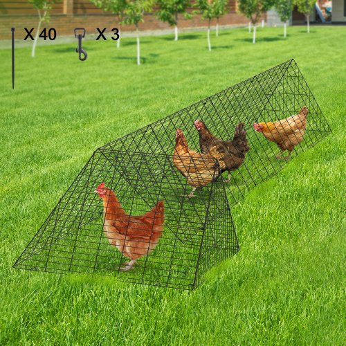 Chicken Tunnels 1575 x 394 x 242 inchLxWxH Chicken Tunnels for Yard