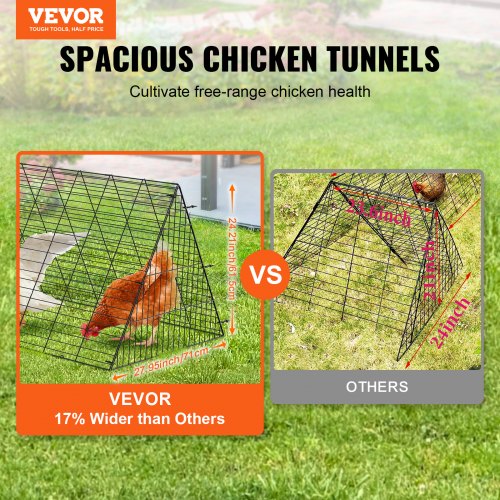 Chicken Tunnels 1181 x 28 x 24.2 inch LxWxH Chicken Tunnels for Yard