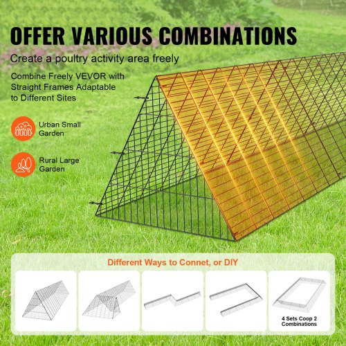 Chicken Tunnels 1181 x 28 x 24.2 inch LxWxH Chicken Tunnels for Yard