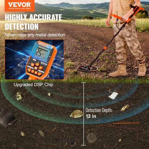 Waterproof Metal Detector 12 Coil Professional Rechargeable Gold