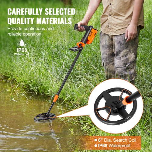 Metal Detector for Kids 6 Inch 2537 Adjustable Gold Detector IP68