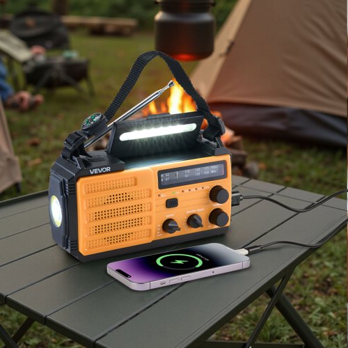 Emergency Weather Radio 8000mAh Battery FMAMWBNOAA Alert Solar Hand