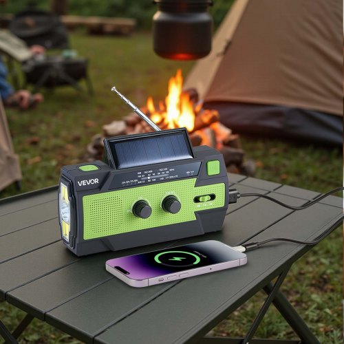 Emergency Weather Radio 4000mAh Battery FMAMWBNOAA Alert Solar Hand