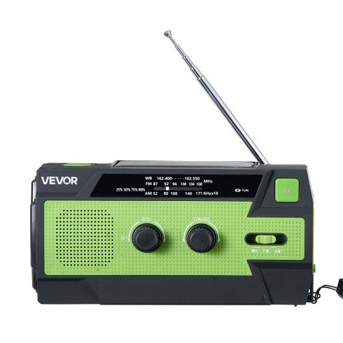 Emergency Weather Radio 4000mAh Battery FMAMWBNOAA Alert Solar Hand