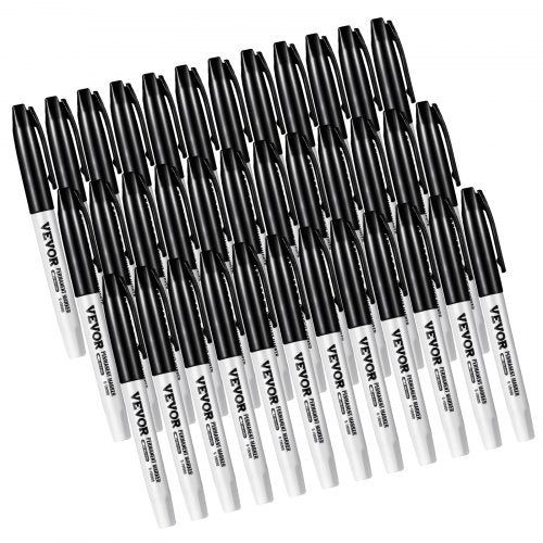 Permanent Markers 36 Pack Black Permanent Marker Set Quick Drying Fade