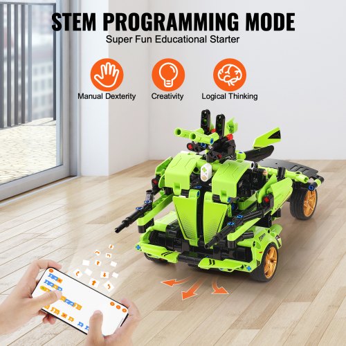 STEM Building Toys for Kids 2in1 461 PCS Blocks Remote Control Car