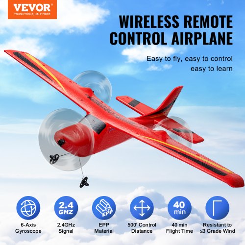 RC Plane 24GHZ 2 Channel Remote Control Airplane with 6Axis Gyro