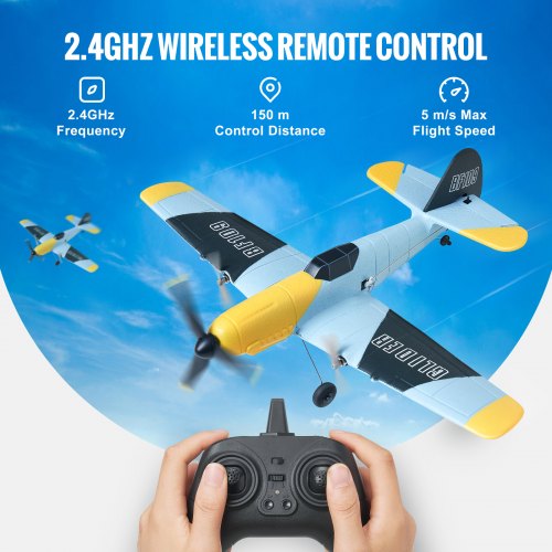 RC Plane 24GHZ 3 Channel Remote Control Airplane with 6Axis Gyro