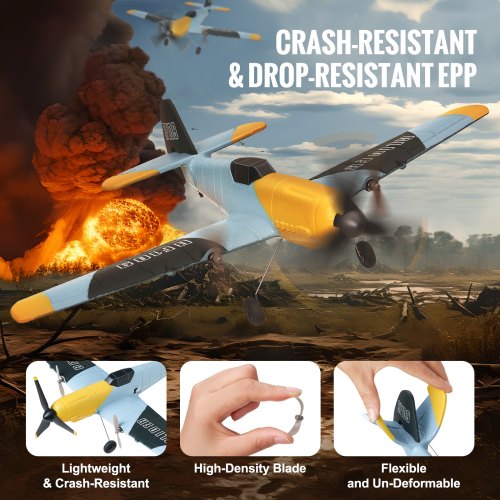 RC Plane 24GHZ 3 Channel Remote Control Airplane with 6Axis Gyro