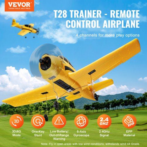 RC Plane 24GHZ 4 Channel Remote Control Airplane with 6Axis Gyro