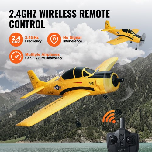 RC Plane 24GHZ 4 Channel Remote Control Airplane with 6Axis Gyro