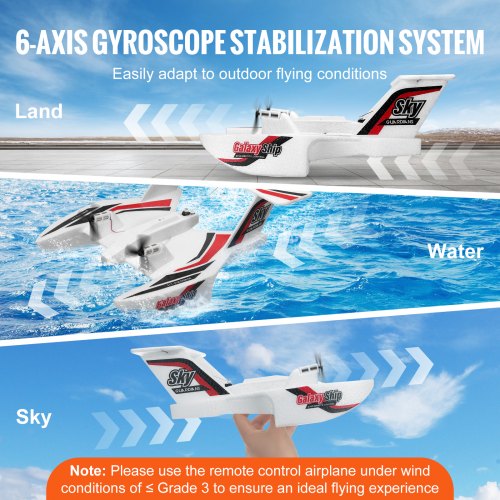 RC Plane 24GHZ 3 Channel Remote Control Airplane with 6Axis Gyro