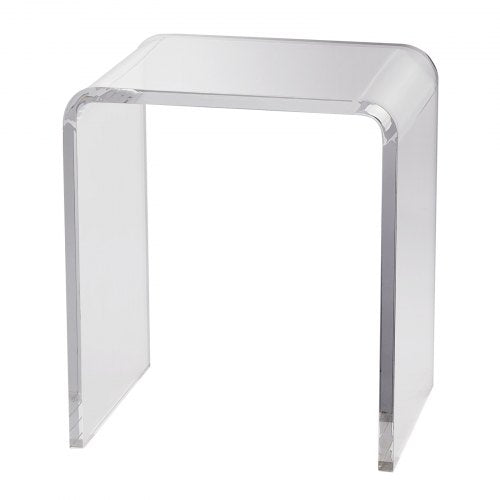 Acrylic End Table CShaped Lucite Side Table Clear Acrylic Side Table for Drink