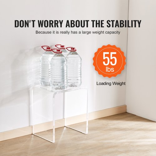 Acrylic End Table 2 pcs CShaped Lucite Side Tables Clear Acrylic Side